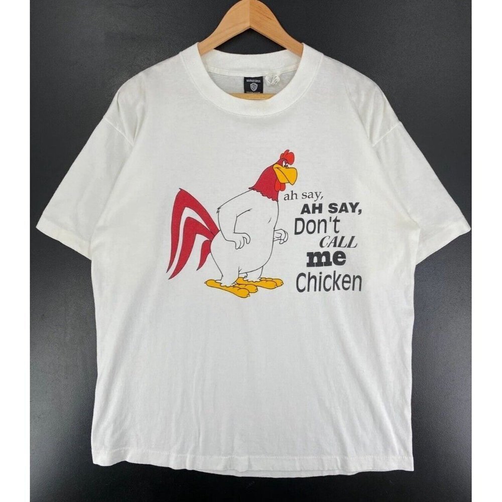 VTG 90’S LOONEY TUNES FOGHORN LEGHORN SIZE L T-SHIRTS Don’t Call Me Chicken New